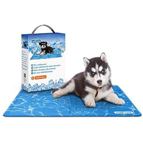 Nobleza - Alfombrilla refrescante para Mascotas Grandes. Auto refrigerante No tóxico. Ideal para para Perros, Gatos en Verano. 50 * 40 cm, Color Azul, S