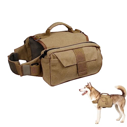 Mochila Para Perro, Alforjas Perro, Mochila Arnés Chaleco Para Perro, Paquete De Perro, para camping, senderismo, viajes, perros grandes