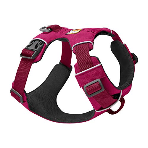 RUFFWEAR Arnés para Perros de Gama Delantera, Ajustable, cómodo y Acolchado para Caminar Todos los días, 2 Accesorios de Plomo, Correa con Clip, Hibiscus Pink, Large/X-Large