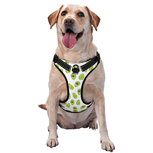 HABXNJF Arnés para perro, chaleco ajustable reflectante de aguacate, chaleco para perro, arnés para mascotas para perros pequeños, medianos y grandes