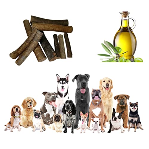 Huesos para perros, palos de olivo pack 2 y 3 ud, bañados en aceite de oliva puro, juguete anti estrés, no astilla, mordedor perros. (2 baños aceite oliva puro, XL pack 2 und)