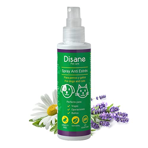 DISANE Spray Anti Estrés para Perros y Gatos Natural |150ml| Efecto calmante y tranquilizante para Perros y Gatos | Relajante Natural | Alivia el Estrés y Ansiedad