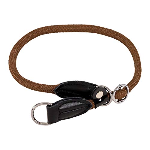 lionto Collar de Perros Collar Retriever Collar de adiestramiento, Longitud 60 cm Marrón