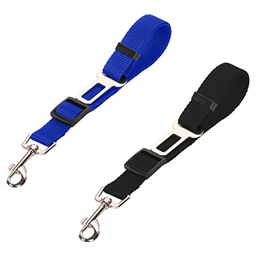 GGISUI Cinturon Seguridad Perro Coche, 2 Unidades Cinturon Perro Coche Ajustable, Arnés de Coche para Perro con Correa de Conector para Todas Las Razas Perros y Gatos