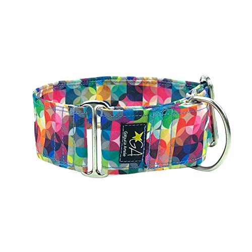 Galguita Amelie Collar Martingale Collar para Perro Nickcolors, 5cm de Ancho Talla M (30 - 39 cm de contorno)