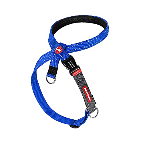 EzyDog Arnés Crosscheck – Arnés de entrenamiento para perros – Arneses sin tirones para perros – a prueba de escapes, reflectante, cómodo, fácil de instalar (XS, azul)