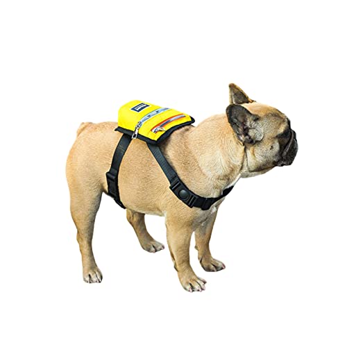 Niktule Puppy Pack alforja Ajustable con Bolsillo Lindo arnés para Mochila para Perros Alforja con Correa Ajustable Mochila con arnés para Acampar y Senderismo para Viajes al Aire Libre para Perros