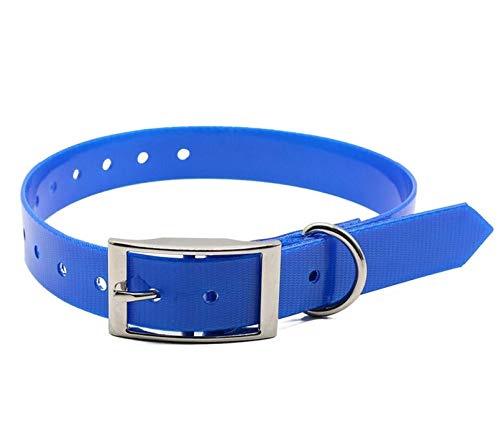 FilANimal -Collar De Mascota para Perros, Gatos. Tamaño Extra Grande Talla s, m, l, XL, XXL, Puede Recortar y Ajustar. Biothane TPU con Inserciones Interiores de Nylon Super Resistentes. (Azul)