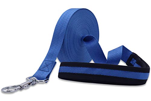 Leeyunbee 10M Cuerda de Adiestramiento para Perros, Correa de Perro Resistente Robusto, Correa Perro Larga Nylon, Correa de Entrenamiento para Perros Grandes y Pequeños (Azul)