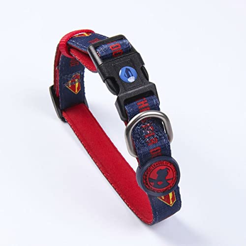 Collar Premium para Perros de Superdog - Color Azul y Rojo - Talla XS-S - Cierre Rápido de Click - Detalles en 3D - Collar de Perro Elaborado en Poliéster - Producto Original Diseñado en España