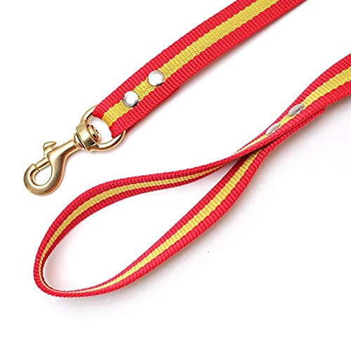 MD-10 COLLECTION Correa con Bandera de España para Perros (120 cm - 25 mm)