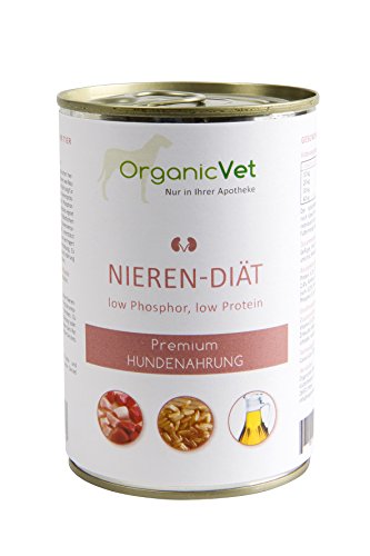 ORGANICVET Dieta de riñón Veterinaria para Perros, 6 Unidades (6 x 400 g)