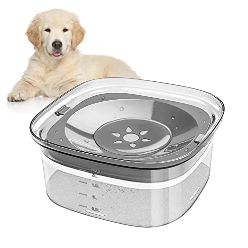 Bebedero Perro Antigoteo, 2 L Bebedero Antisalpicaduras Perro, Bebedero Antigoteo Perro, Bebedero Perro Grande, Zero Splash Dog Bowl, Bebedero Antivuelco, No Spill Water Bowl