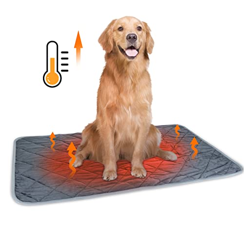 Nobleza Manta Autocalentable Perro, Almohadilla Térmica para Gatos & Perros, Lavable Esterilla Cálida para Mascotas, Gato Cama Plegable Antideslizante Self Heating Pad, XXL 115x72cm