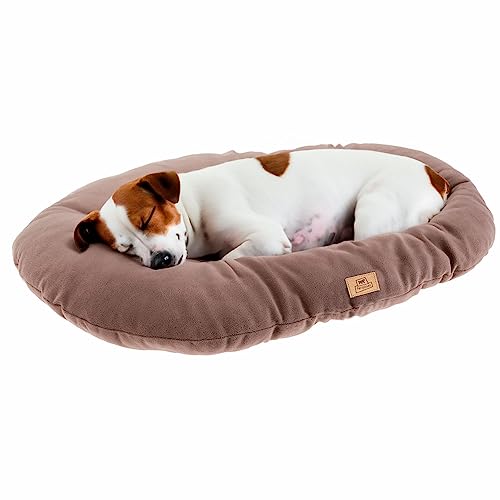 Ferplast Cojín Cama para Perros y Gatos Relax Microfleece 65/6 Suave Acolchado Lavable Micropolar Taupe