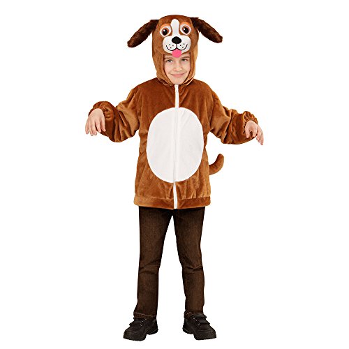 WIDMANN 97471 ? Disfraz para niños perro de peluche, chaqueta con capucha y máscara , color/modelo surtido