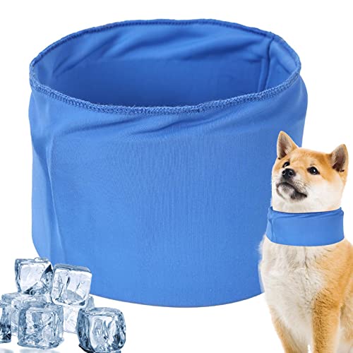 Pañuelo refrescante para Perros | Bufanda refrescante calmante y Transpirable para Perros - Collar de refrigeración para Perros de Verano, Bandana para Perros, Babero de Hielo, Viajes al Aire Elfje