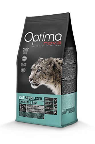 Optima Nova - Pienso para gatos adultos sterilised pollo y arroz