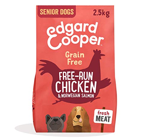 Edgard & Cooper Pienso Perros Adultos Comida Seca Natural Sin Cereales, Fácil de digerir, Alimentación Sana Sabrosa (Senior Salmón/Pollo, 2.5 kg (Paquete de 1))