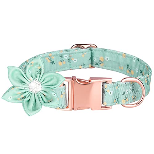 YUEHAN Collar De Perro  Collar Desmontable De Algodón para Mascotas   con Correa,   Collar Cómodo De Flores, Accesorios para Collar De Perro, Gato Y Cachorro