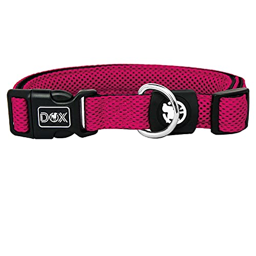 DDOXX Collar Perro Air Mesh, Ajustable, Acolchado | Muchos Colores & Tamaños | para Perros Pequeño, Mediano y Grande | Collares Accesorios Gato Cachorro | Rosado Pink, XS