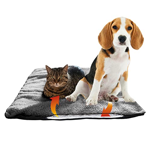 riijk Manta calefactora para Perros 90 x 64 cm - Manta autocalentable para Perros - Lavable y sin crujidos - Manta calefactora para Perros - Estera calefactora para Perros