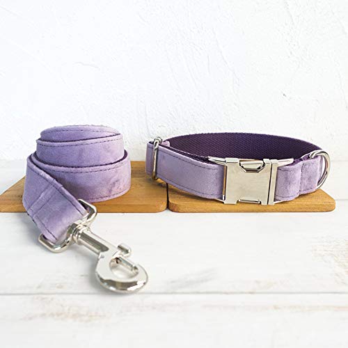 Gulunmun Dog Lead + Collar para Perro, Juego de Correa y Collar para Perro, Ajustable a 2 Longitudes Diferentes,   para adiestramiento de Perros pequeños/medianos/Grandes, Caminar, Correr, M