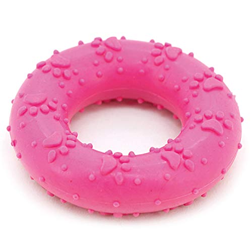 Arquivet Aro termoplástico Rosa para Perros - 7 cm - Juguetes para Perros - Mordedores y artículos para Masticar Perros - Juegos para Cachorros - Accesorios para Perros