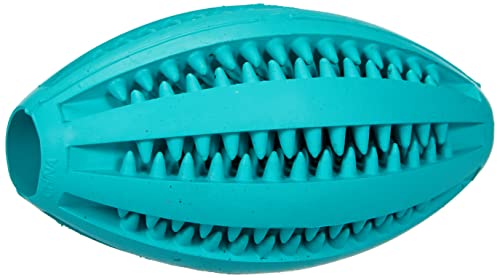 TRIXIE Pelota Rugby Denta Fun, Menta, Caucho, 11 cm, Perro, Todos Los Tamaños De Razas