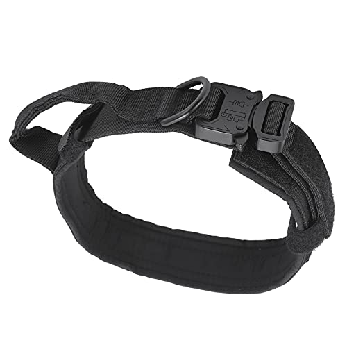 bizofft Collar para Perro, Diseño de Correas Resistentes, Collar Ajustable para Mascotas, Color Negro para Perros(Código M)