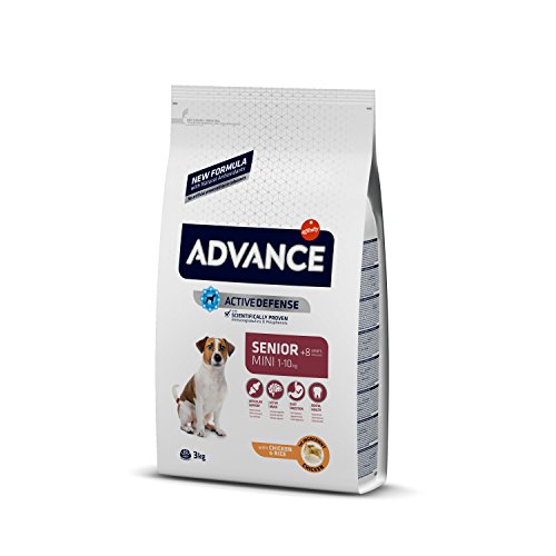 Advance Mini Senior, Pienso para Perros Senior de Razas Pequeñas con Pollo, 3kg