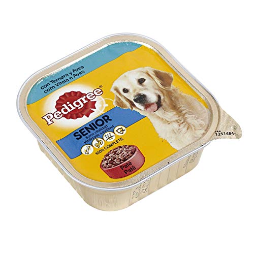 PEDIGREE Comida Húmeda para Perros Senior, Sabor Ternera y Aves en Paté 300g