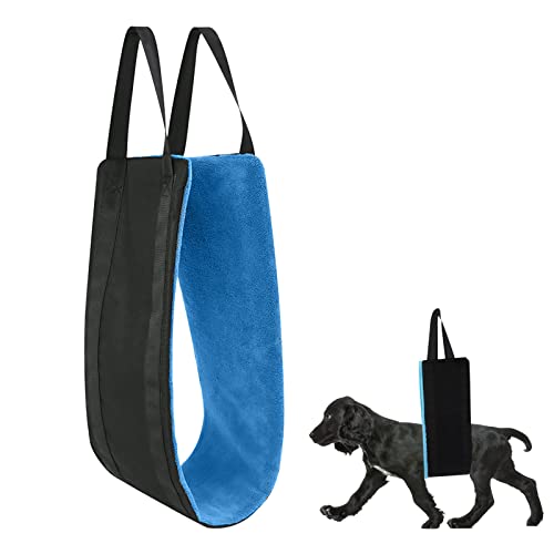 XGzhsa Arnés de Soporte para Perros, Arnés De Elevación para Perros, Arnés De Ayuda para Caminar para Mascotas, para discapacitados, heridos, Perros Mayores, 134 x 16CM, Azul