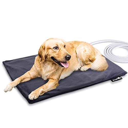 Pecute Manta de Calefacción para Gatos y Perros, Alfombrilla Térmica para Mascotas, Manta Electrica Manta Termica, Temperatura Constante 38-40°, Impermeable, Prevención de Incendios, Anti-mordida