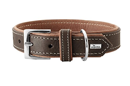 HUNTER Porto - Collar para Perro (55 m), Color marrón Oscuro