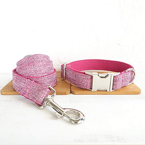 Gulunmun Dog Lead + Collar de Perro, Juego de Correas y Correas para Perros, Ajustable a 2 Longitudes Diferentes,   para adiestramiento de Perros pequeños/medianos/Grandes, Caminar, Correr, XS