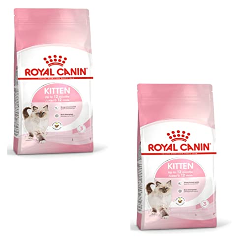 Royal Canin Kitten | Paquete Doble | 2 x 400 g | Alimento seco para Cachorros de Gato de hasta 12 Meses | para reforzar el Sistema inmunitario, la digestión y el Desarrollo Cerebral