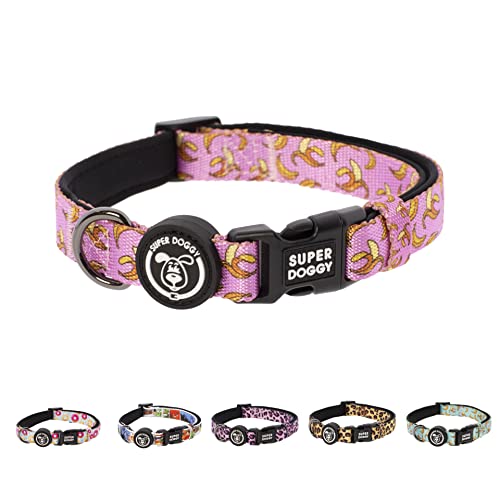 Collar Perro Pequeño, Mediano y Grande - Collar Nylon Ajustable y Acolchado con Diseños de Moda - para Paseo, Entrenamiento y Correr - Ligero e Ideal para Cachorros