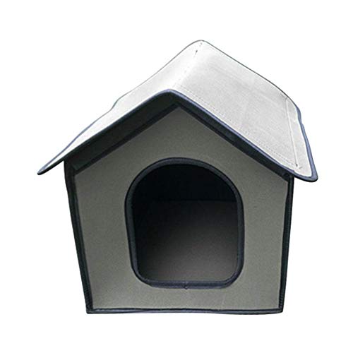 Caseta de perro para exteriores, impermeable y atractiva, para perros pequeños y grandes, plegable, fácil de montar, perfecta para tu jardín, terraza y cubierta.