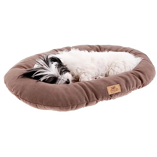 Ferplast Cojín Cama para Perros y Gatos Relax Microfleece 45/2 Suave Acolchado Lavable Micropolar Taupe