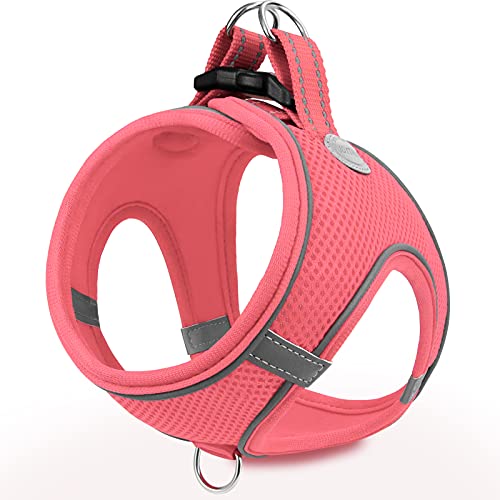 Joytale Arnes Perro, Reflectante Cómodo Transpirable Arnés, Perros Arneses Chaleco para Gato y Cachorros Perro, Rosa, M