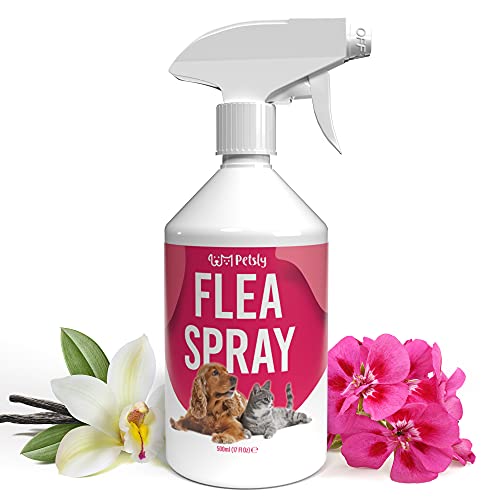 Petsly Spray Antiparasitario Perros y Gatos con Aceites Naturales Repelentes, 500ml - Repelente Pulgas y Garrapatas Perros y Gatos - Alternativa a Collar Antiparasitario Perros y Pipetas para Gatos