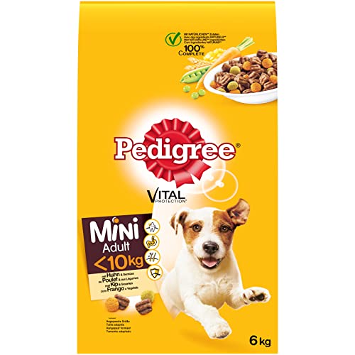 Pedigree Perros Forro trockenfutter Adult Mini para Adultos Perros, 1er Pack (1 x 6 kg)