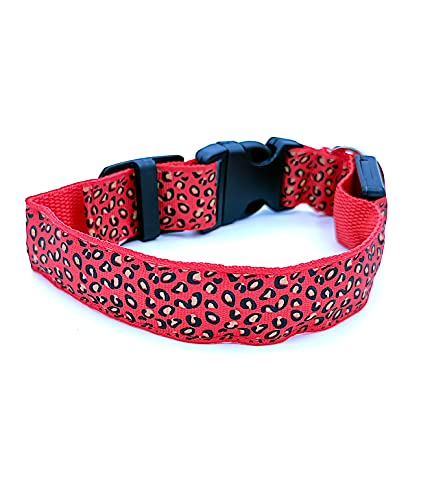 Collar Luminoso Perro -Mascota Suave - Collar Perro -Luz Impermeable - Ajustable Collares LED para Perros Pequeño/Mediano/Grande.