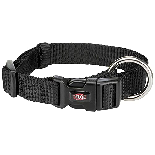 Trixie Collar, S - M, 30 - 45 cm/15 mm, Negro, Perro