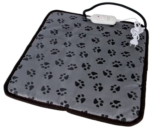 WANYAN Manta Eléctrica para Perros y Gatos Interior, Almohadilla Calefactora para Mascotas Manta térmica Cojín de Calor con 2 Ajustable Temperatrue para Gatos y Perros