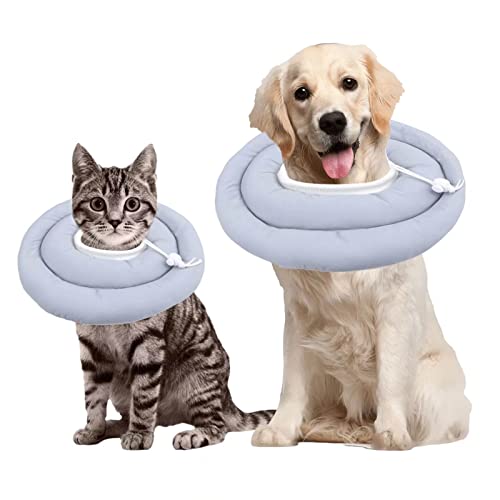 Conos de Recuperación para Mascotas,Ajustable Suave Collar de Protección para Mascota de Cirugía o Heridas,Elizabeth Cuello Protector de Perros y Gatos,Collar de Seguridad Suave para Anti-mordida (S)