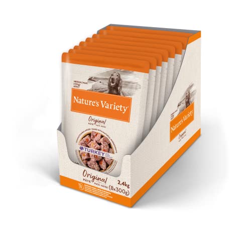 Nature's Variety Original No Grain - Paté para Perros Adultos con Pavo - Caja 8 x 300 g