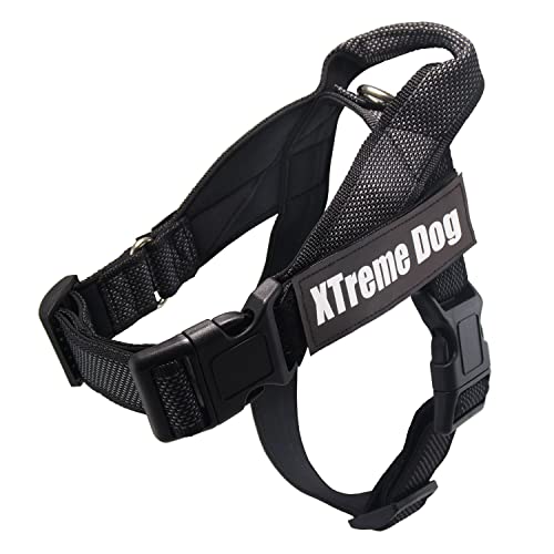 Arquivet Arnés para Perro Xtreme Dog Classic de Color Negro - Talla S/49-67 cm - Ajustable, ergonómico y Resistente - Incluye Agarre en la Parte Superior Salir a pasear