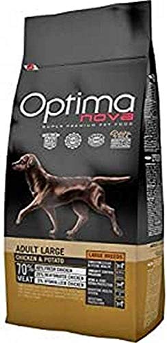 Optima Nova - Pienso para perros adultos grandes grain free pollo y patata 12 kg